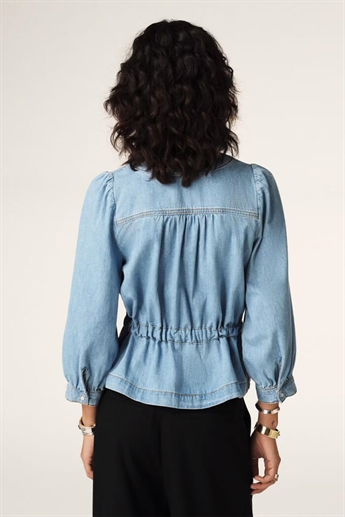 Ba&sh, Lavina long-sleeved top, Denim